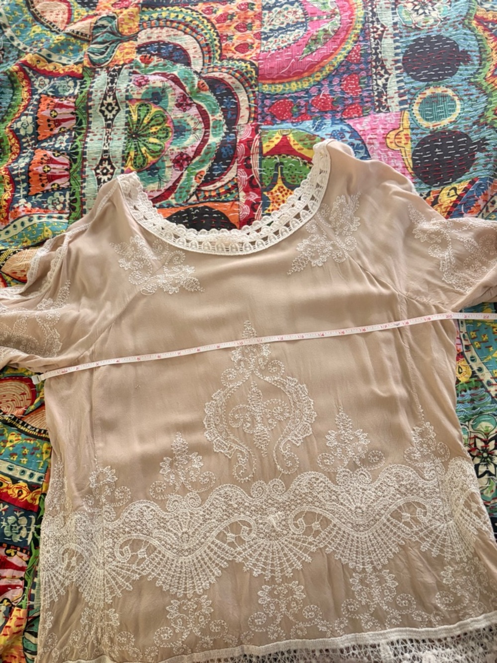 Solitaire elegant lace trim top - Picture 7 of 7